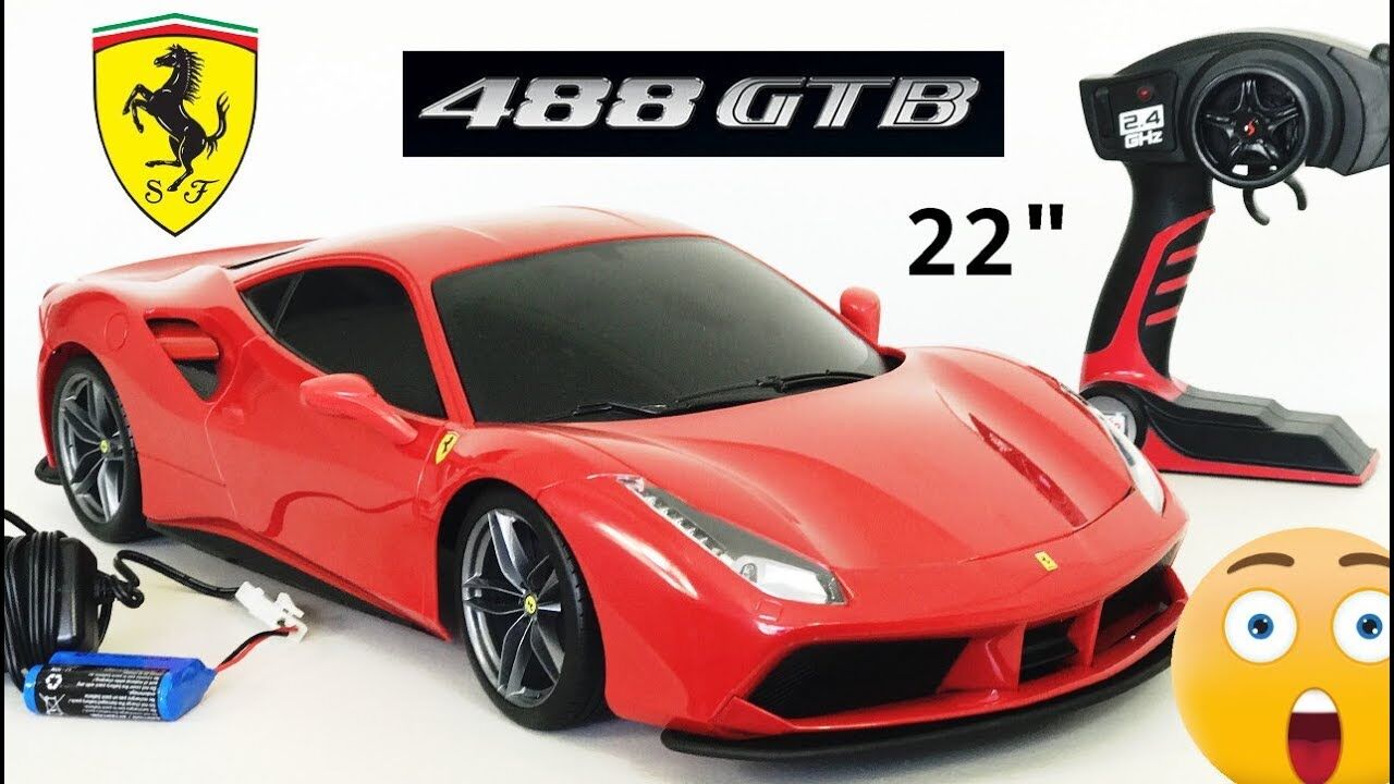 yellow ferrari remote control car
